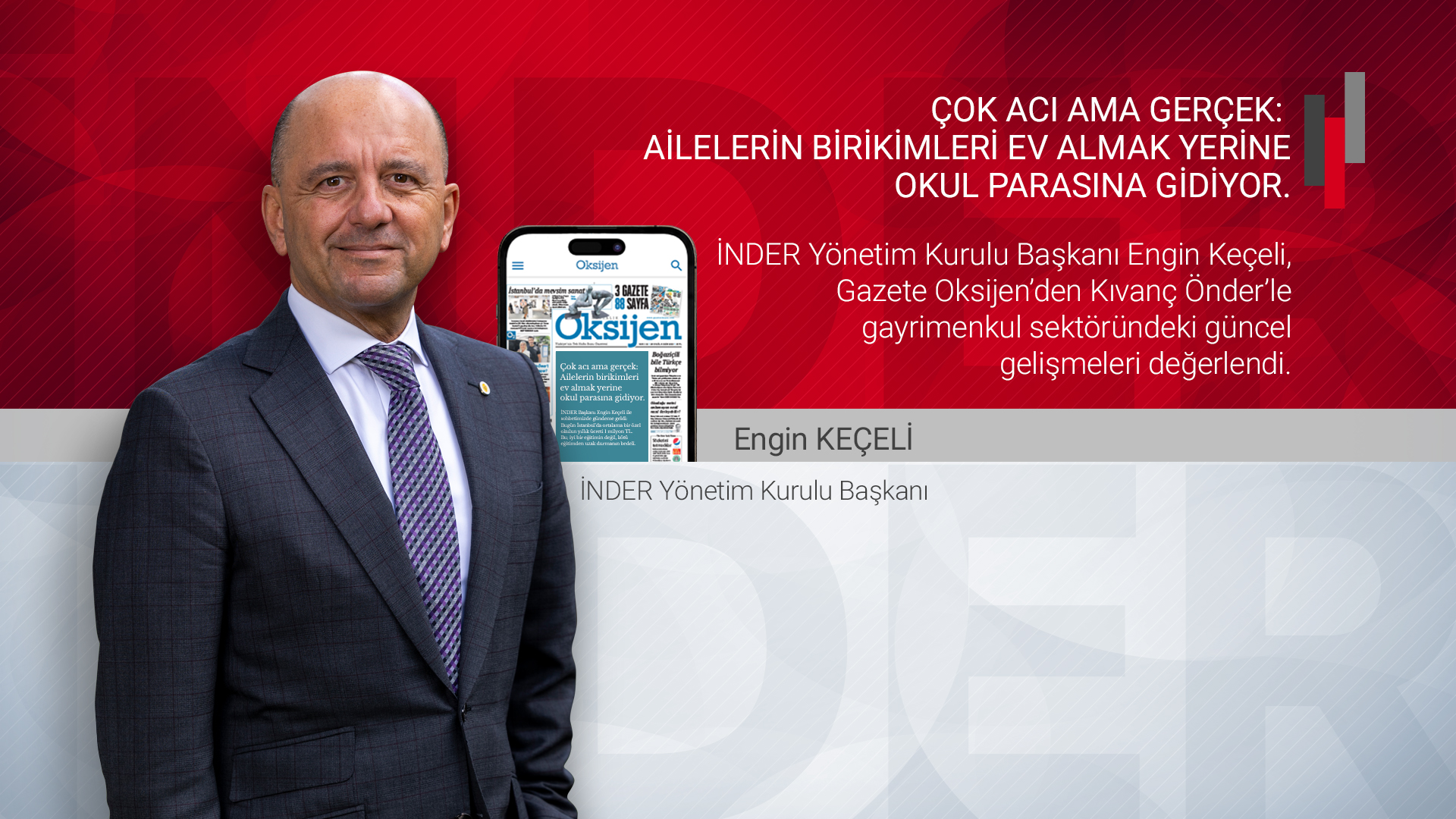Başkanımız Engin Keçeli: Çok acı ama gerçek: Ailelerin birikimleri ev almak yerine okul parasına gidiyor.
