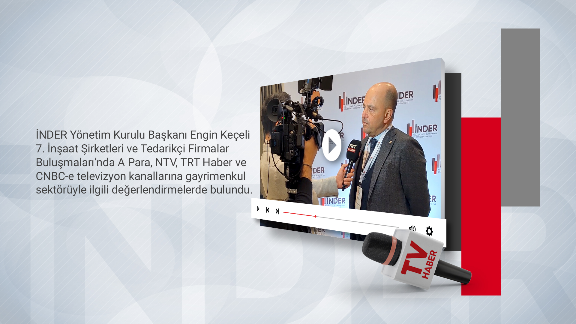 İNDER Yönetim Kurulu Başkanı Engin Keçeli, gayrimenkul sektörüyle ilgili değerlendirmelerde bulundu